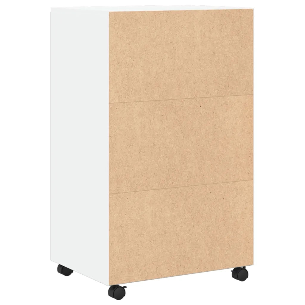 Mobile con Ruote Bianco 55x40x91 cm in Truciolato CFW8548990