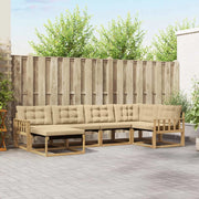 Set di divani da esterno 6 pz Bianco e Beige 3388851