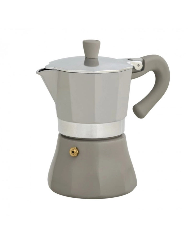 Caffettiera gustoexpress in alluminio color tortora capacità 3 tazze