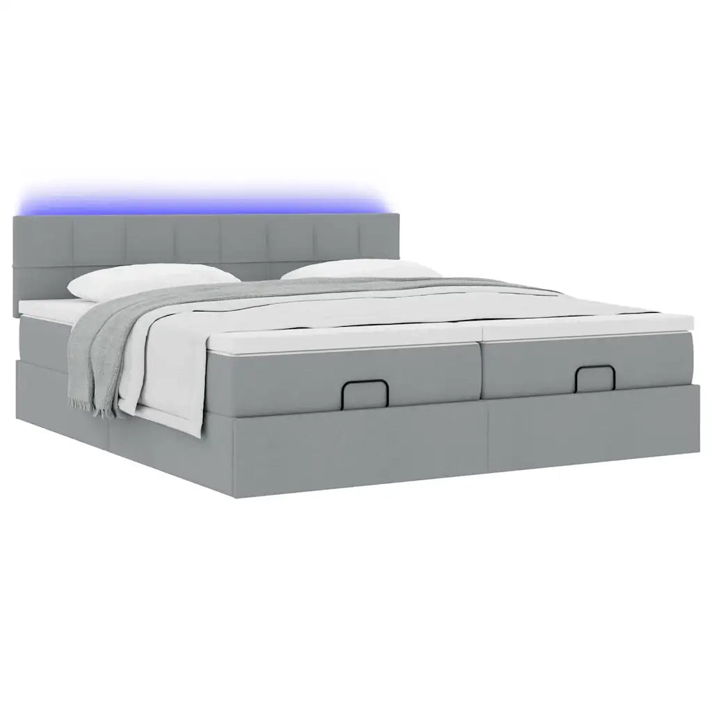 Struttura Letto Pouf con Materassi 160x200 cm in Tessuto 3312836