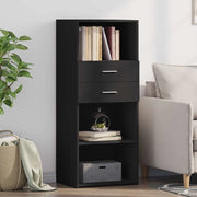 Credenza Nera 50x42,5x124 cm in Legno Multistrato