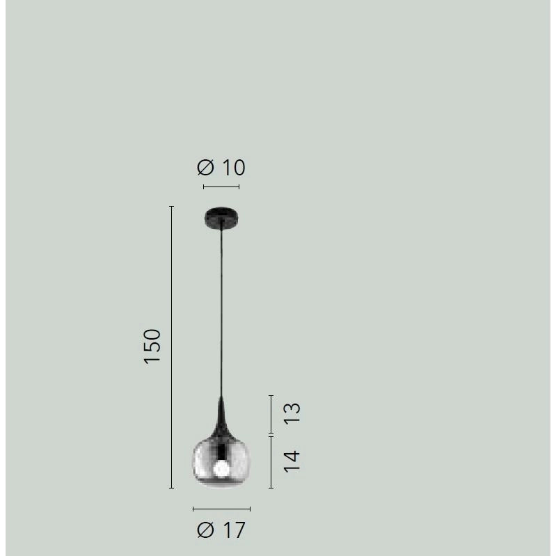 LAMPADARIO JAIPUR 1XE14 D.17X150CM LEGNO/BIANCO