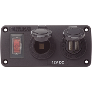PANNELLO 12V PRESA USB INTERRUTTORE