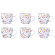 Set 6 Tazzine Tazze Caffè in Ceramica senza Piattini Saint Tropez
