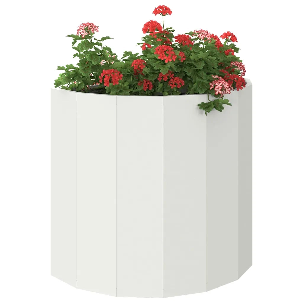 Fioriera-Vaso-Contenitore per Piante Bianco 60 x 30 x 50 cm Acciaio