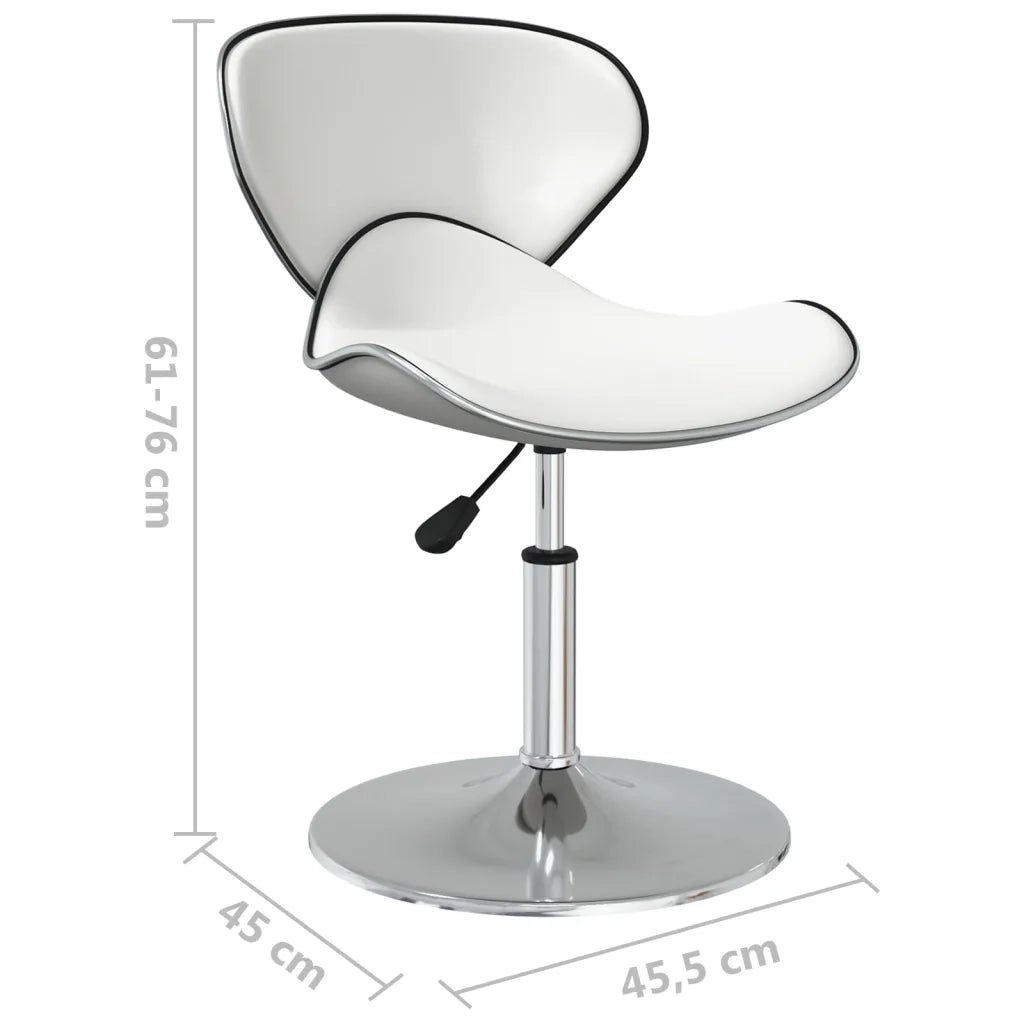 Sedie da Pranzo 4 pz Bianche in Similpelle 3088575
