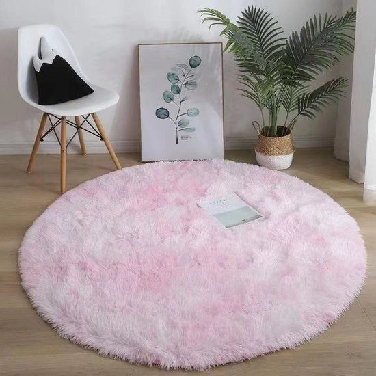Tappeto morbido e soffice, rotondo e plumeo, adatto per soggiorno, camera da letto, nursery e altri accessori per la casa, dimensioni 80*80 cm.