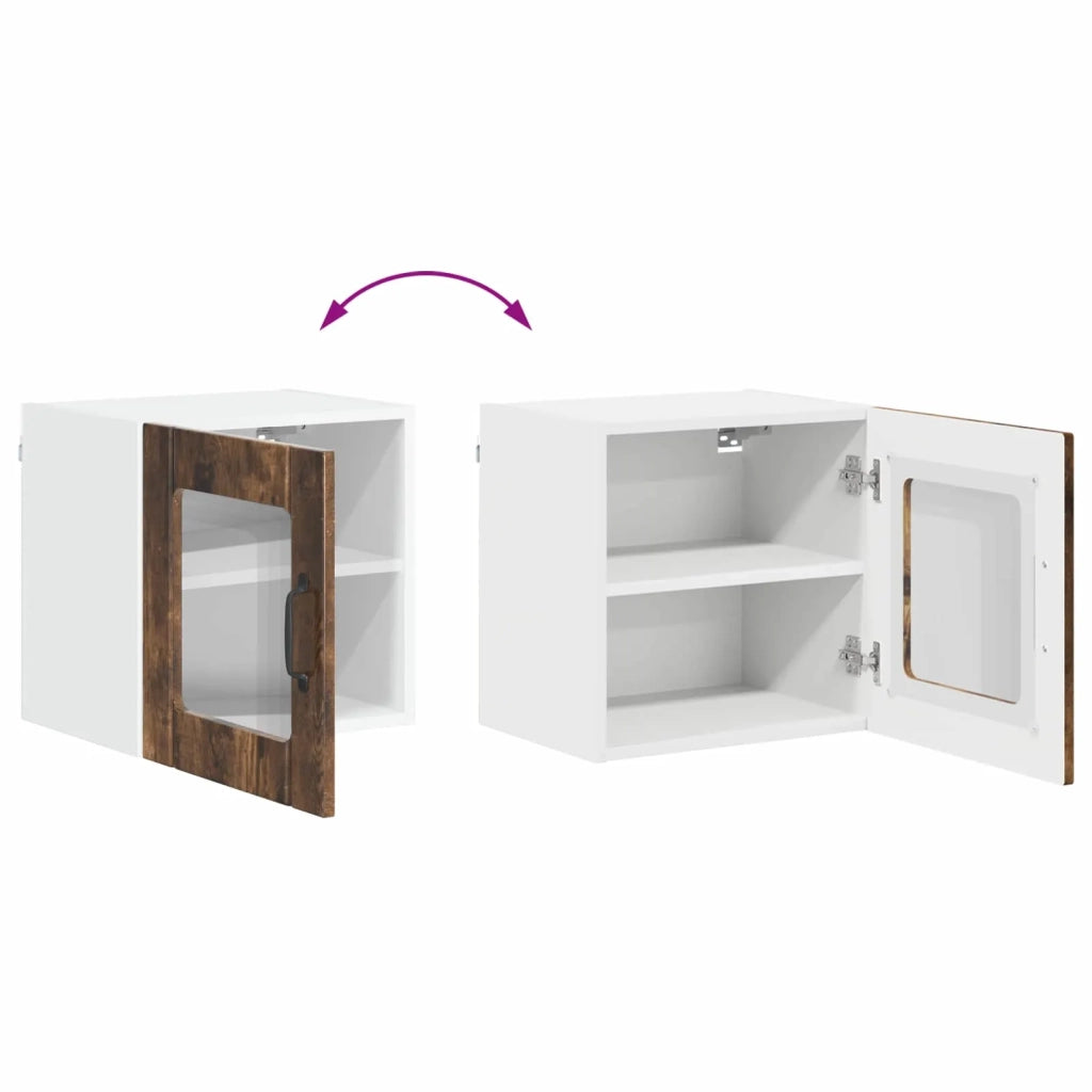 Mobile in vetro da parete LUCCA Rovere Fumo 40 x 31 x 40 cm 884844