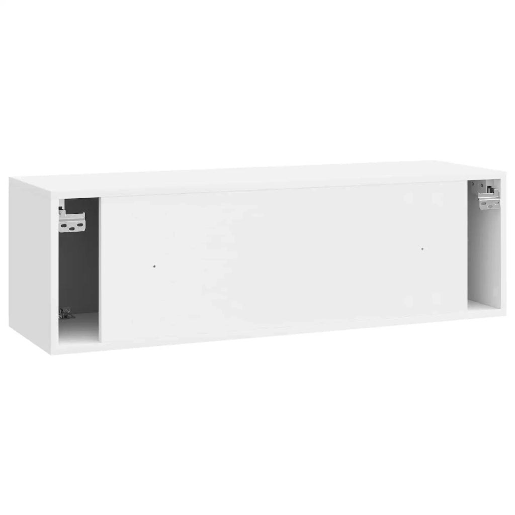 Mobile Porta TV da Muro Bianco Lucido 98 x 31 x 30 cm