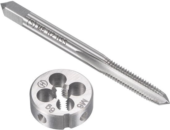 Set di Tasselli e Matrici Metriche - Professionale - M6 x 1 mm - Aiuto per Riparazioni - Adatto per Appassionati - Kit Completo