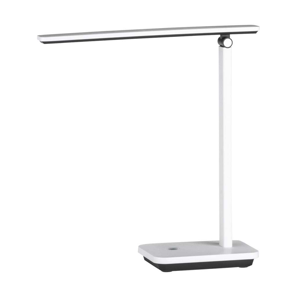 Lampada Da Tavolo Minimal Iniesta Policarbonato Bianco Luce Led Integrato 3,6W