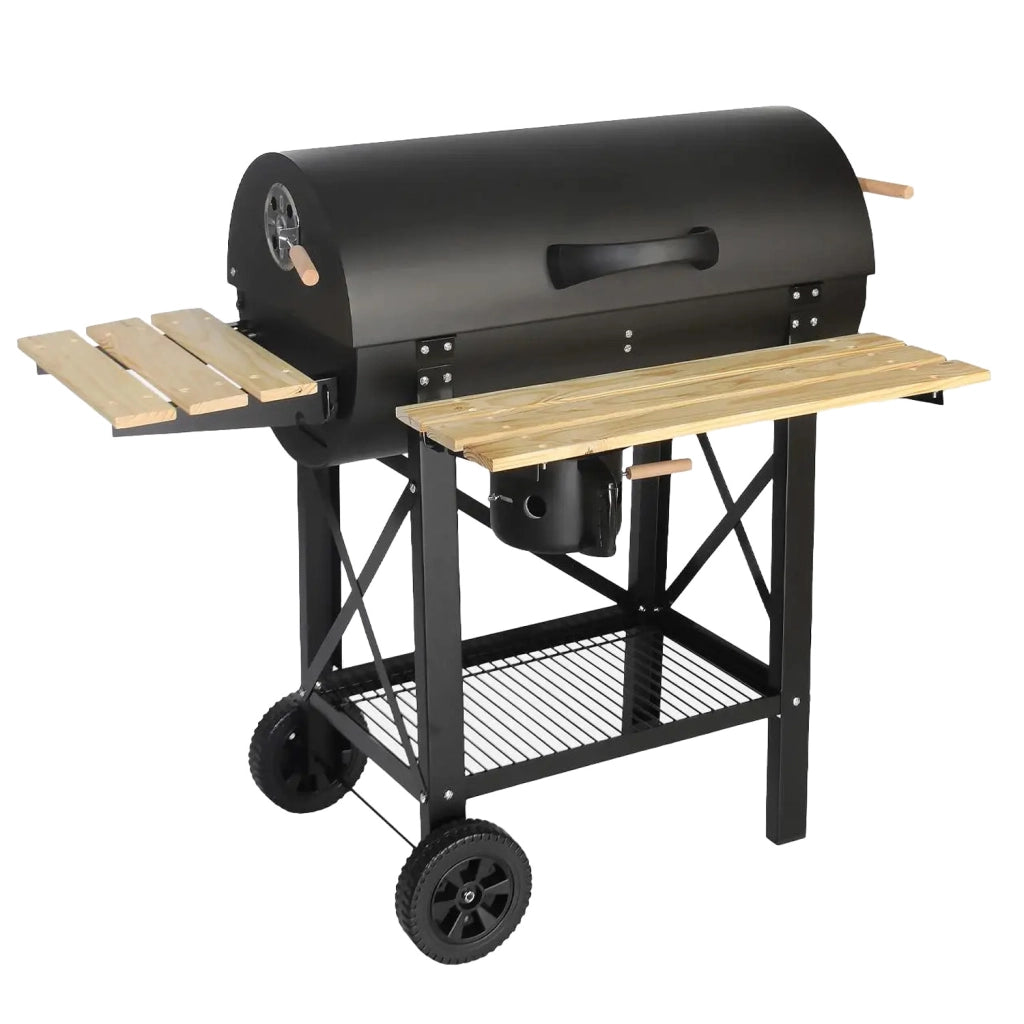 Barbecue A Carbone Con Coperchio BBQ Grill Da Giardino Con Cassetto Raccogli Cenere 110 x 70.5 x 101.5 Cm