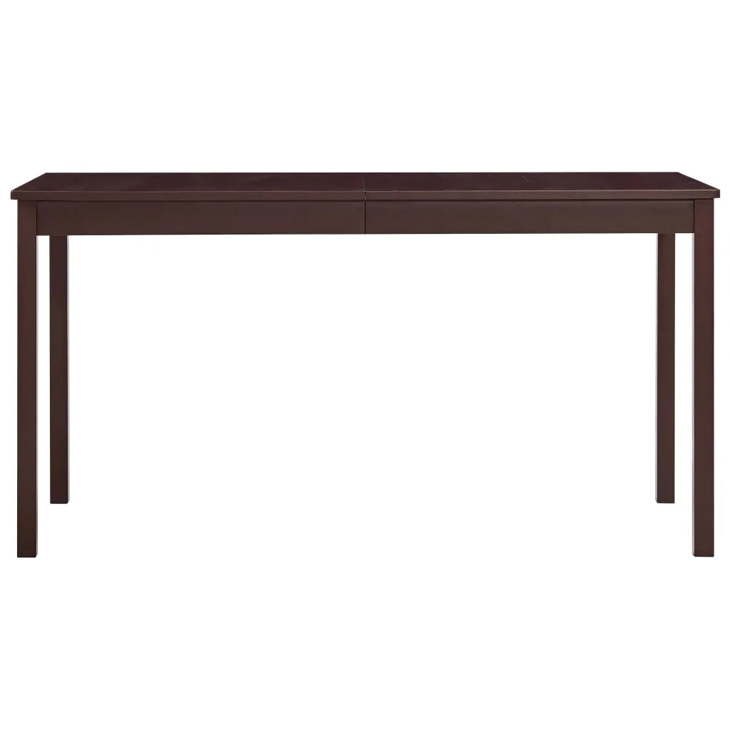 Tavolo da Pranzo Marrone Scuro 140x70x73 cm in Legno di Pino cod mxl 29849