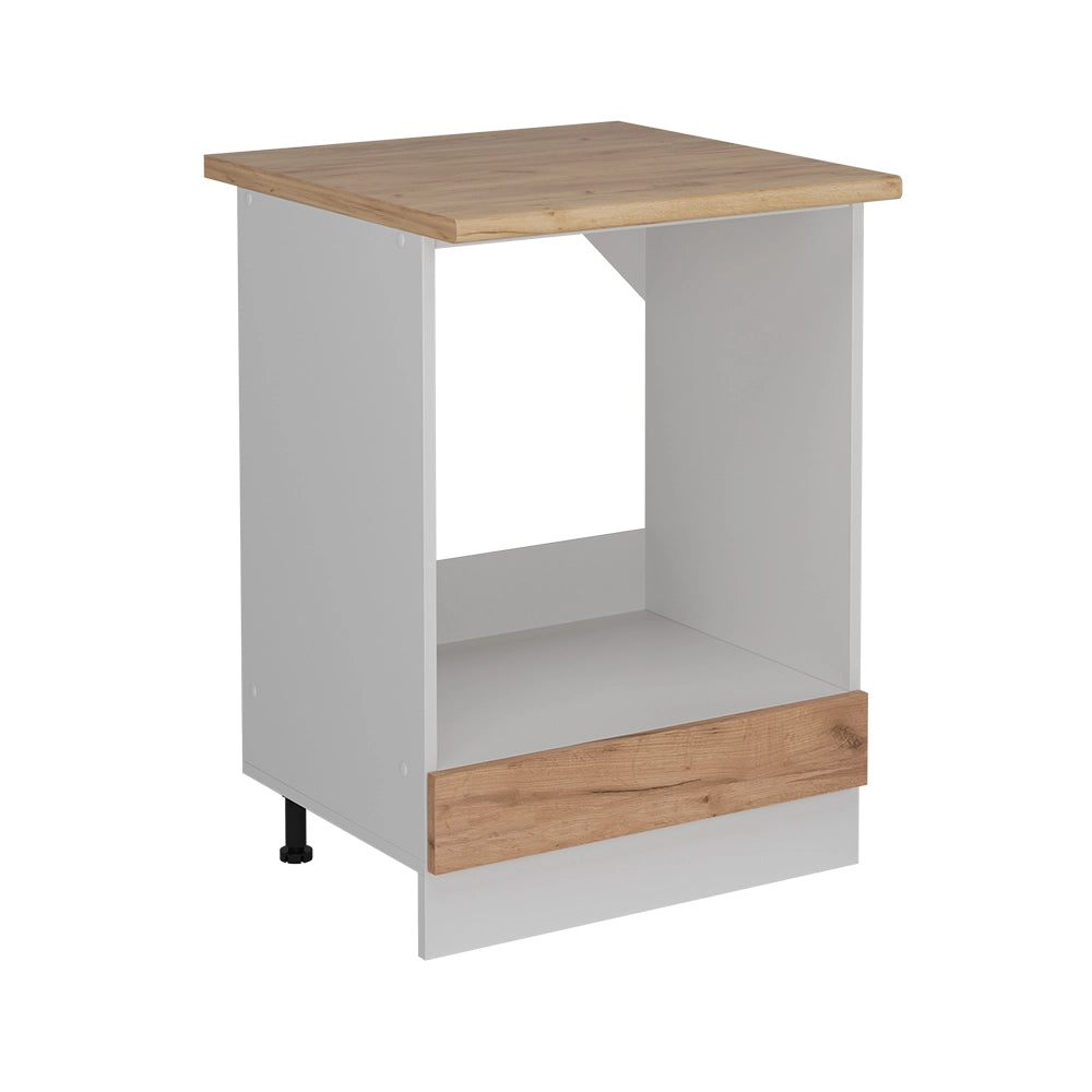 Mobile per forno da incasso R-Line Rovere dorato/Bianco 60 cm PL Rovere Vicco
