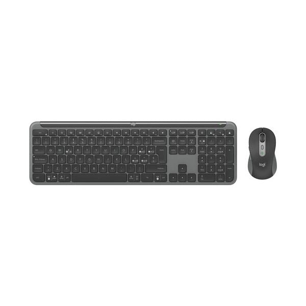 Logitech mk950 signature slim tastiera mouse incluso ufficio rf senza fili + bluetooth qwerty italiano grafite - 920-012487