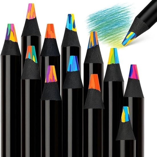 Pitture da disegno giganti 12 pezzi - Formato jumbo - Colori arcobaleno - Progettazione ergonomico - Progetti creativi - Regalo di compleanno - Pitture da disegno per bambini
