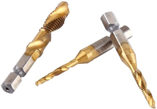 Set di punte per foratura a controtaglio da 6 pezzi - Alta qualità - Manicotto a forma di esagono - Per M3-M10 - Ideale per uso professionale