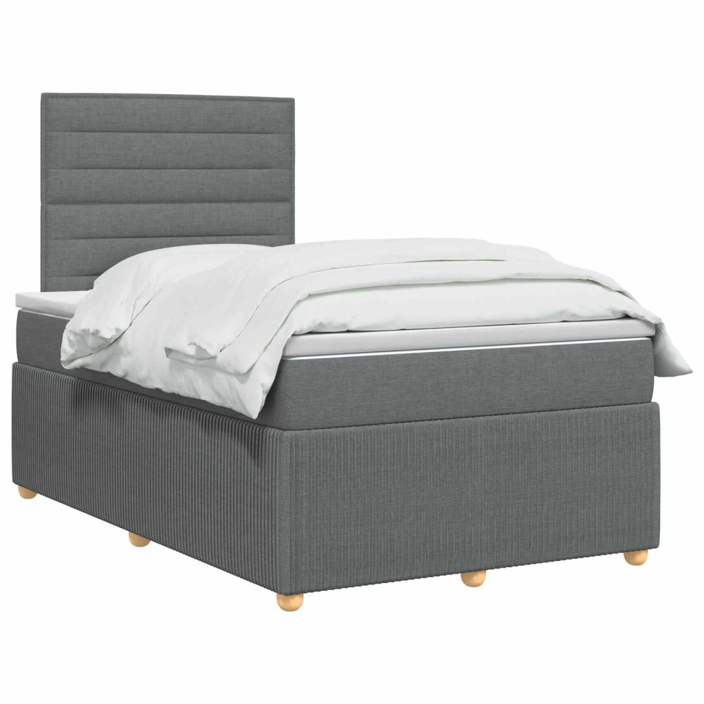 Letto box spring con materasso Grigio Scuro 120 x 190 cm 3454341