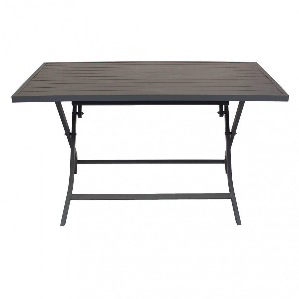 Tavolo Alabama 130x77x73 h cm in Alluminio Taupe