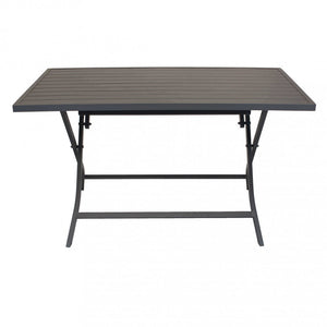 Tavolo Alabama 130x77x73 h cm in Alluminio Taupe