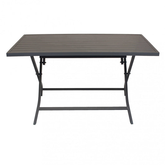 Tavolo Alabama 130x77x73 h cm in Alluminio Taupe