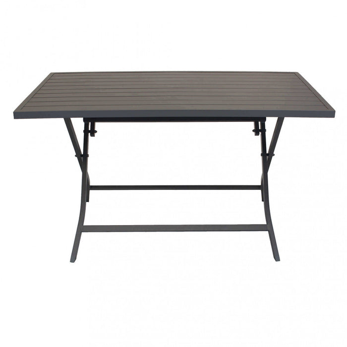 Tavolo Alabama 130x77x73 h cm in Alluminio Taupe