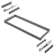 Telaio con guide a estrazione totale e chiusura morbida per accessori per armadi Quartz, 812-838mm, Alluminio e plastica