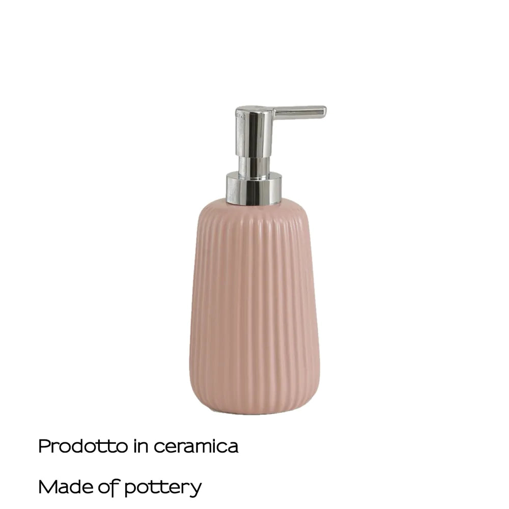 Dispenser dosasapone Gedy in ceramica rosa | Marika