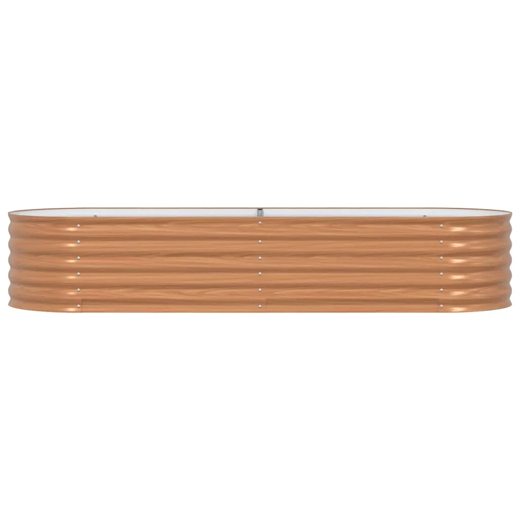 Fioriere | Cassetta per fiori | Letto Rialzato Marrone 240 x 80 x 44 cm Acciaio