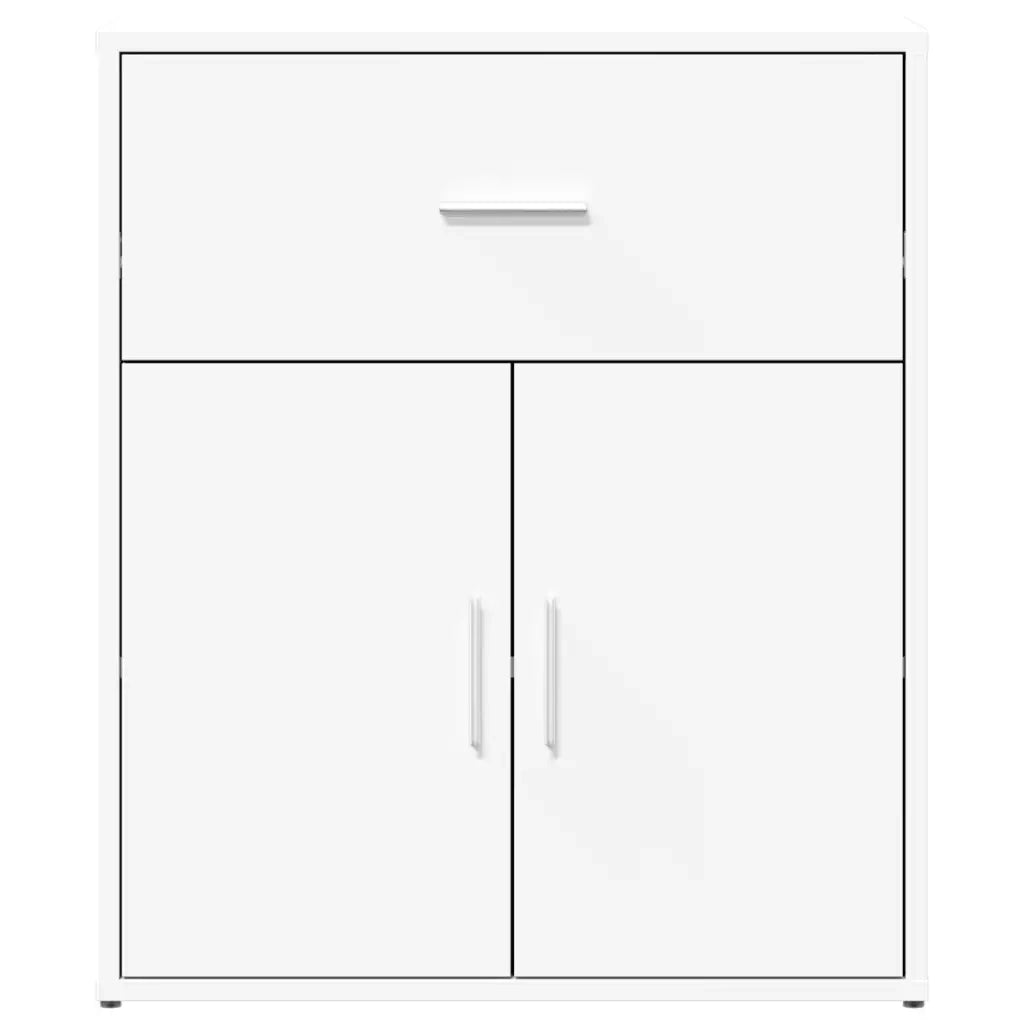 Credenze 2 pz Bianche 60x31x70 cm in Legno Multistrato