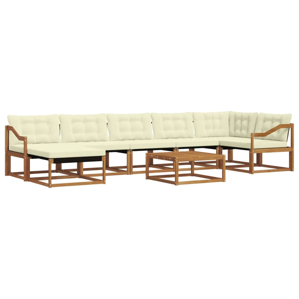 Set di divani da esterno con cuscino 22 pcs Naturale e Crema 3369705