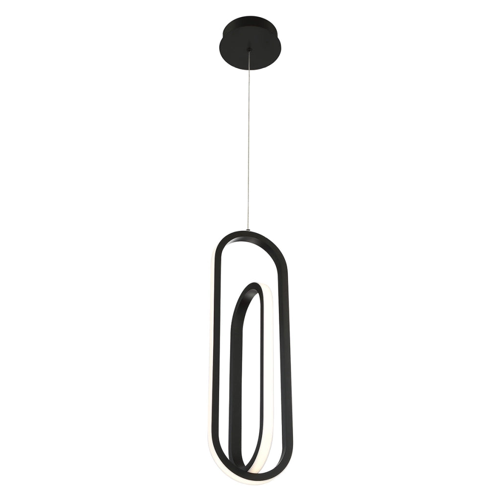 Lampada a sospensione LED nera Demark 28W Quintiesse