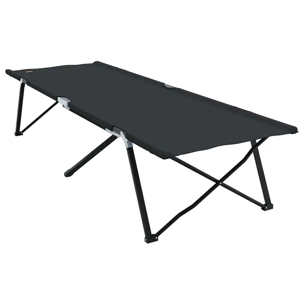Letto da campeggio pieghevole 2 pz Nero 206 x 76 x 74 cm CFW1604316