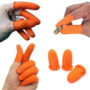 Trade Shop - Set Guanti Per Dita In Gomma Con Particelle Antiscivolo Giardinaggio Elettronica -