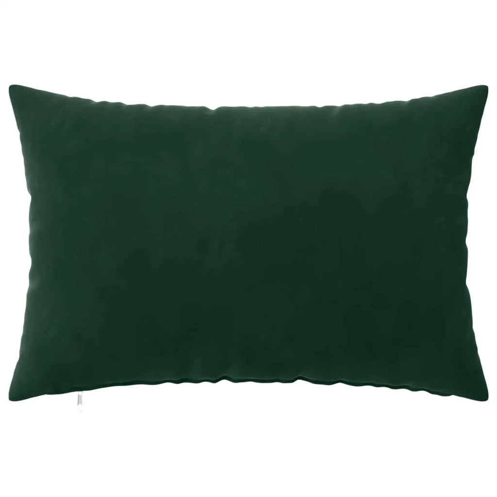 Federa 6 pcs HEERLEN Verde Scuro 50 x 70 cm Velluto 911260