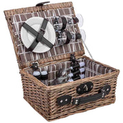 Cestino da picnic per 2 persone, marrone, 34x25,5x16h cm