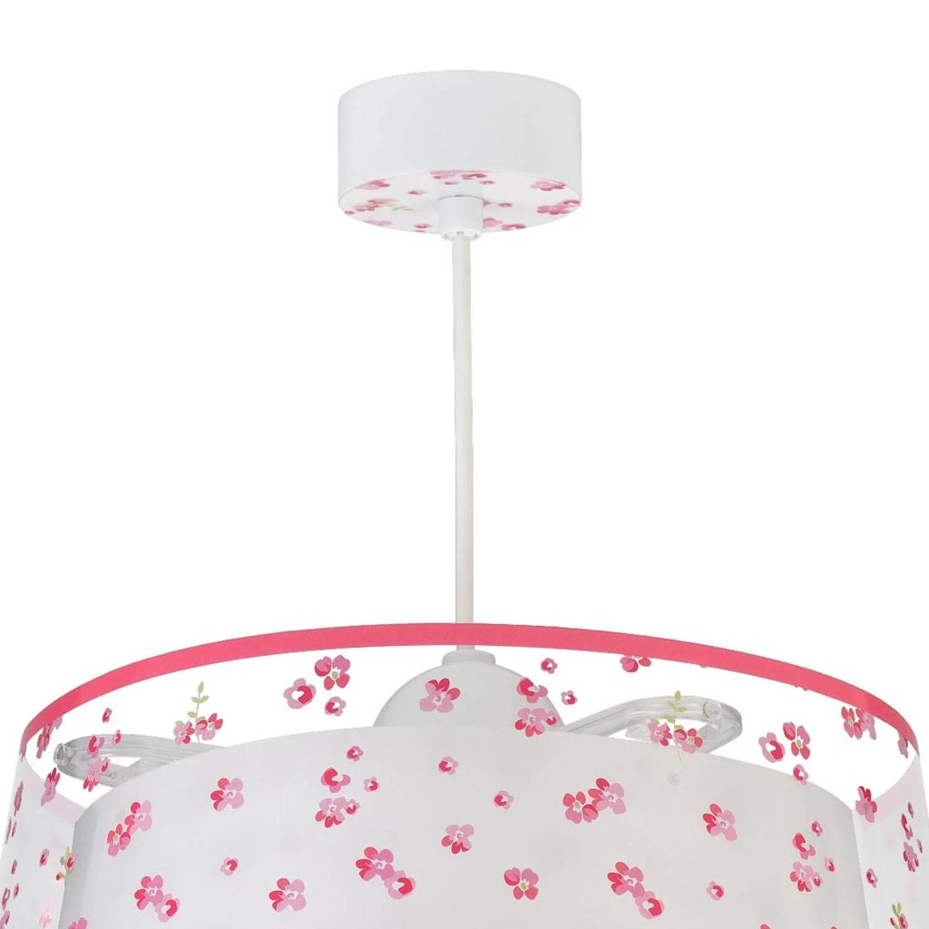 LÚZETE - LUCE A SOSPENSIONE PER BAMBINI DREAM FLOWERS E27 ROSA
