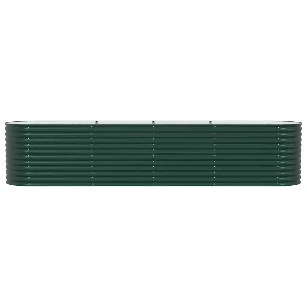 Fioriere | Cassetta per fiori | Letto Rialzato Verde 400 x 80 x 81 cm Acciaio