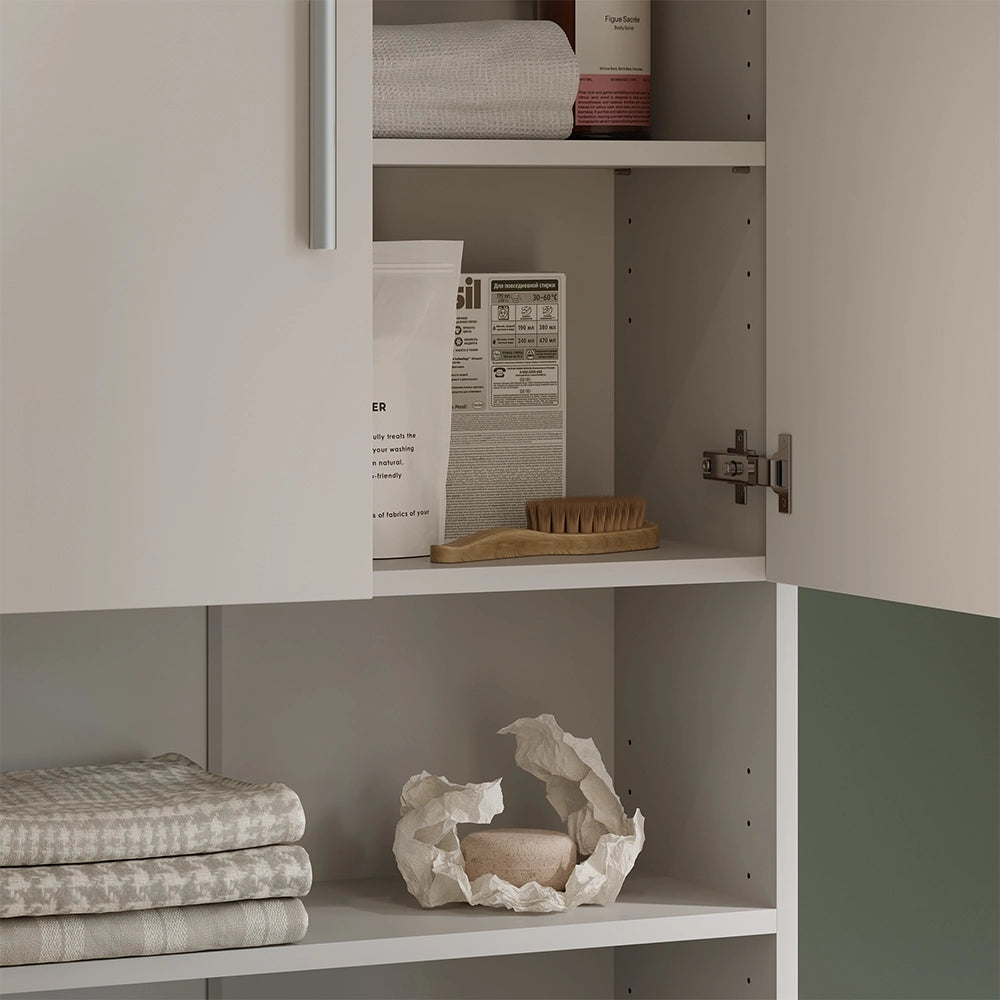 Armadietto da bagno Bianco 64 x 190 cm Vicco