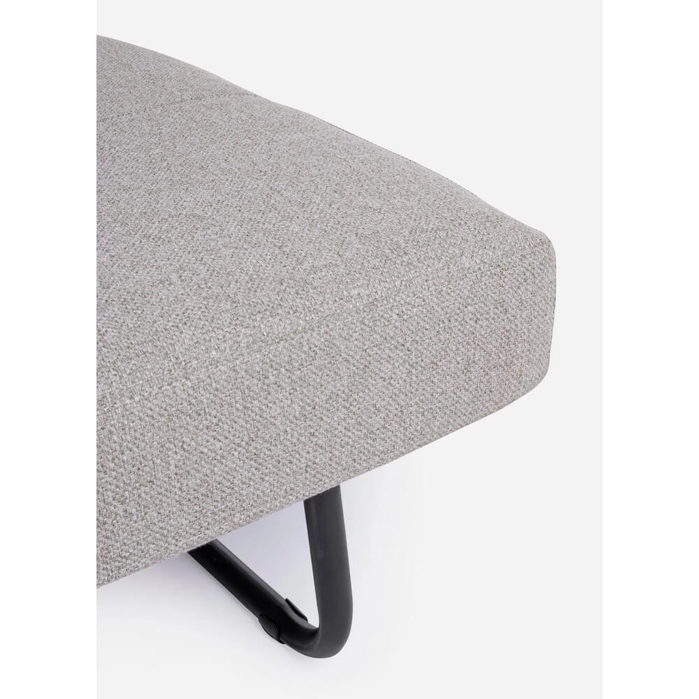 Poltrona Letto Singola in Tessuto con Gambe Effetto Legno - HARRISON