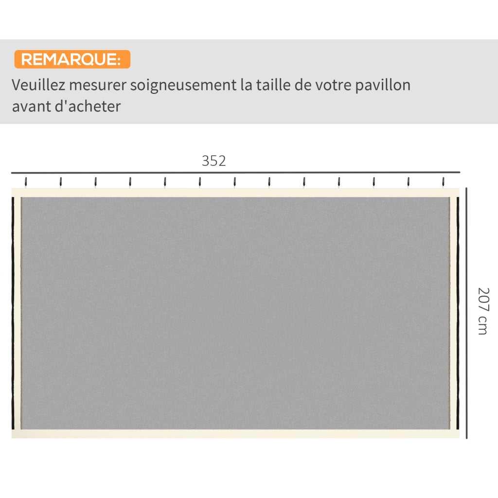 Zanzariere per tenda da giardino 3x4 m ¨C zephmum ¨C set 4 pezzi in nylon nero e beige