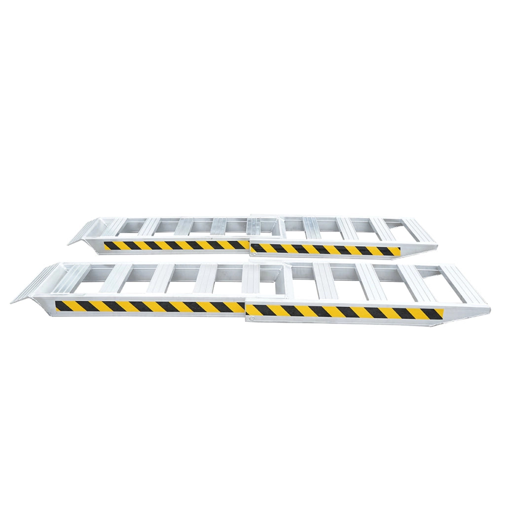 Set di rampe pieghevoli in alluminio da 1 tonnellata per carico/scarico 250x60x10,5 cm
