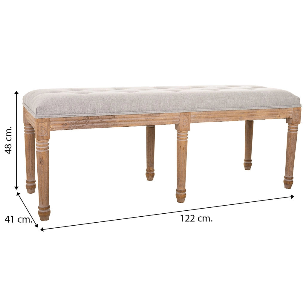 Panchina in legno marrone 122x41x48