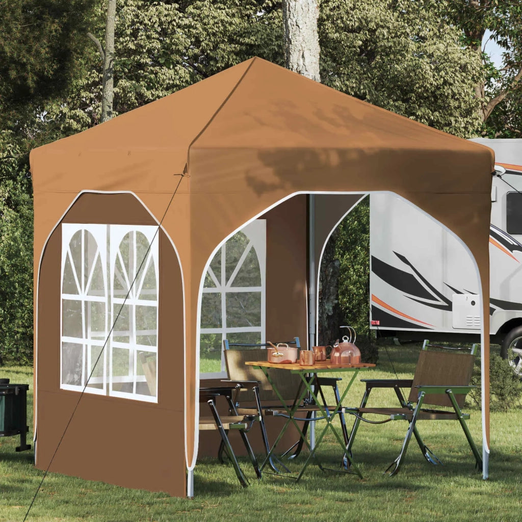 Tenda per feste a pop-up-Gazebo 192 x 192 x 245 cm Beige 906694