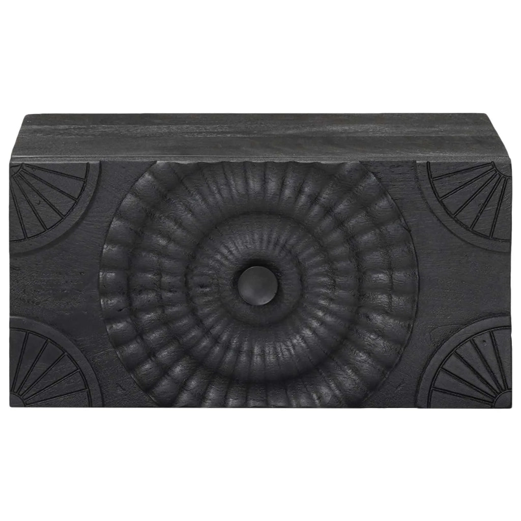 Comodino a muro fatto a mano Nero 40 x 30 x 20 cm