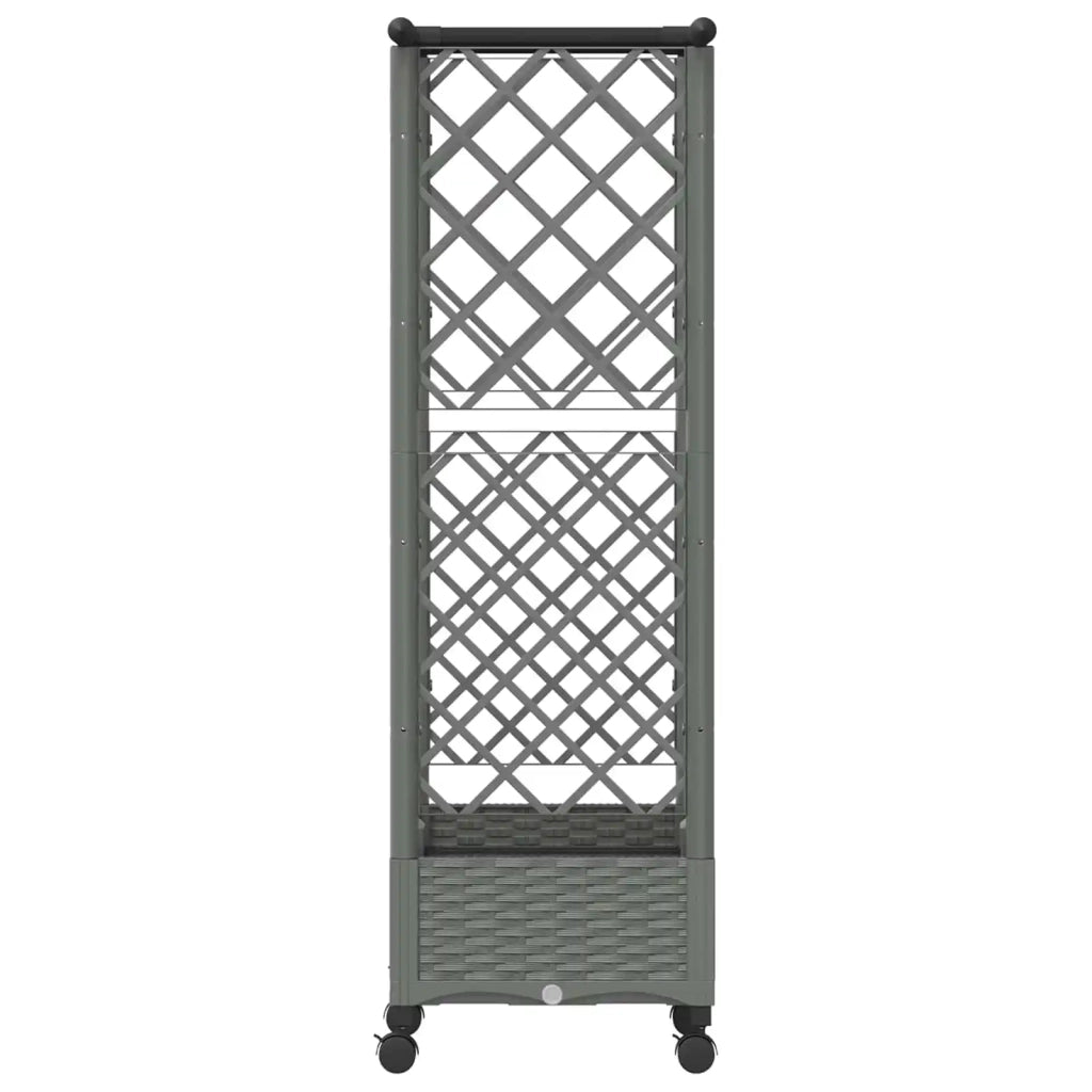 Letto Rialzato con Griglia e Tetto Grigio Chiaro PP 3423028