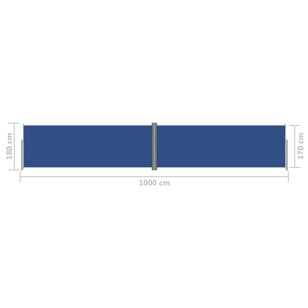 Tenda da sole laterale retrattile/schermo privacy per patio giardino terrazza balcone schermo blu 180 x 1000 cm 02_0007143