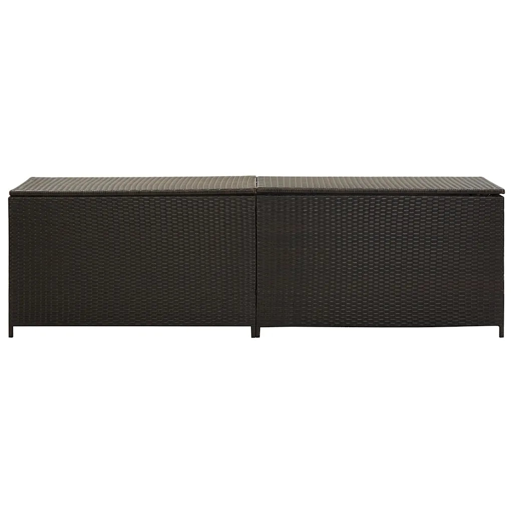Baule da Giardino in Polyrattan 200x50x60 cm Marrone CFW4831277