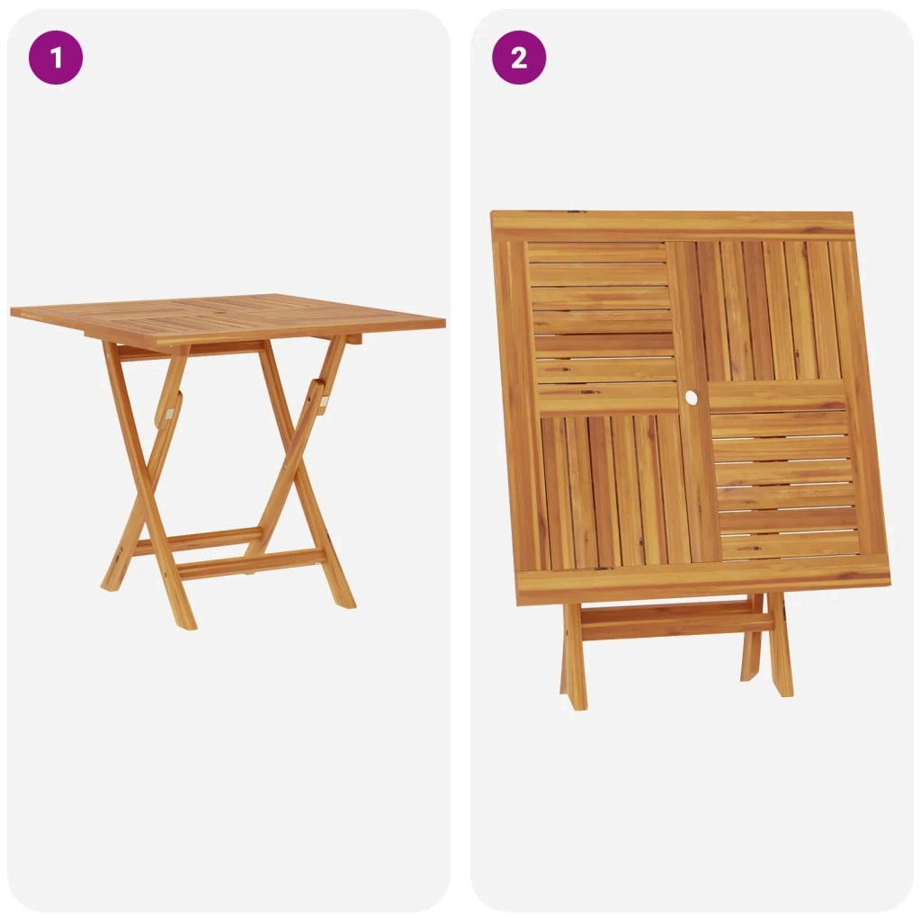 Set bistro da giardino pieghevole da 5 pezzi Naturale 3434101