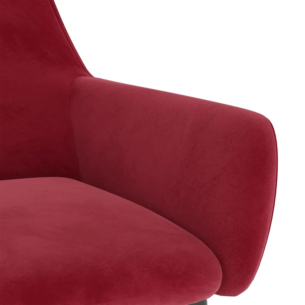Sedia a Dondolo Rosso Vino in Velluto cod mxl 38694